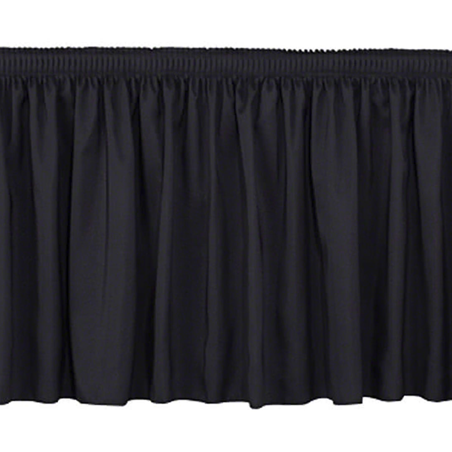 6.0m (19' 6") x 0.9m (3') Black Velvet Skirt