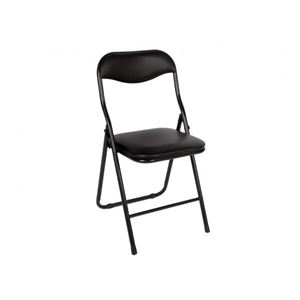 Black Padded Folding Chair