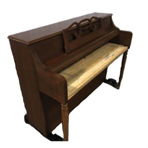 Upright Piano Shell 109cm/3'7" w/cover - Natural [ID: 1332mm X 352mm X 161mm; 1287mm X 334mm X 118mm]